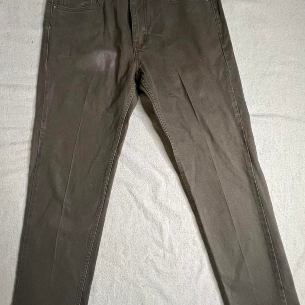 Levis 505 Regular Fit Straight Leg Jeans Olive Green Mens 31x32 00505-3158